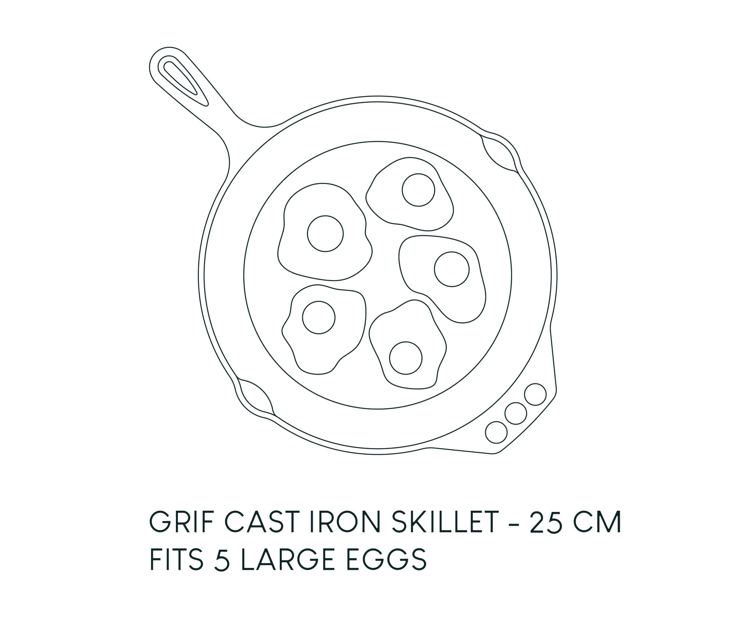 25 CM CAST IRON SKILLET