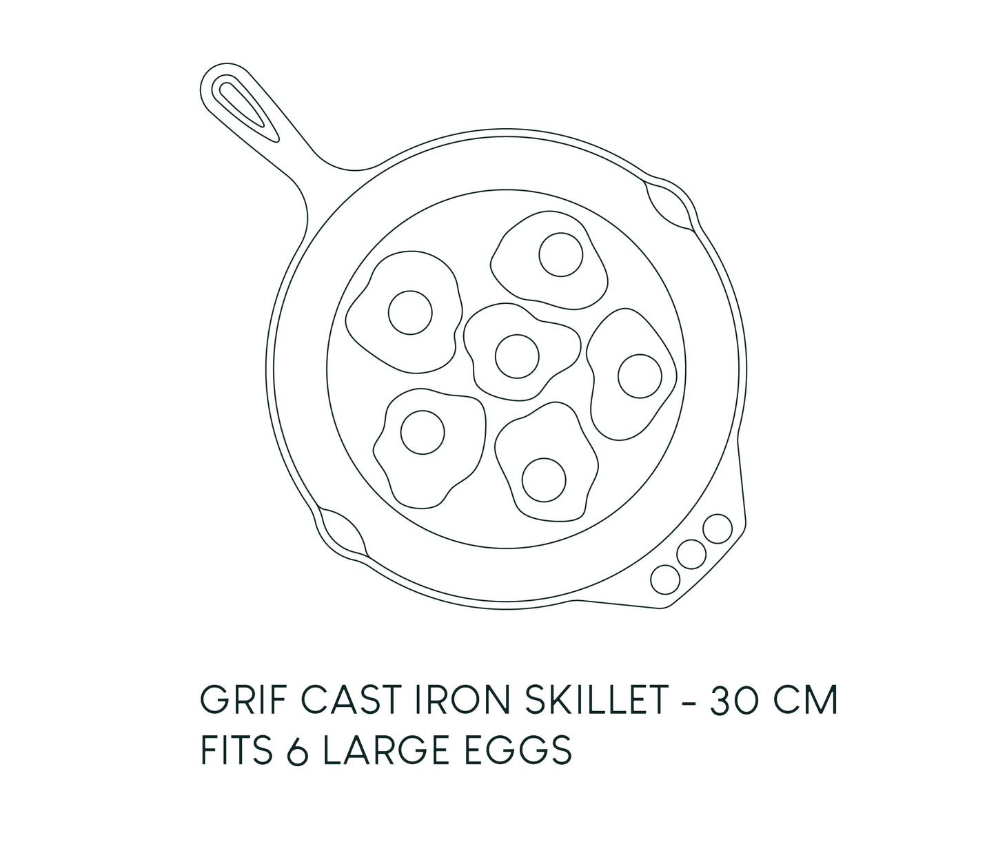 30 CM CAST IRON SKILLET